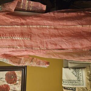 Elegant Pink Embroidered Dress